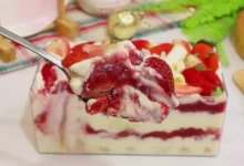 Pavê de Nata com Morango Rápido e cremoso para o Natal