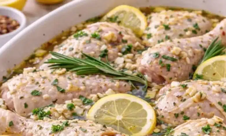 Frango Assado ao Limão e Alho