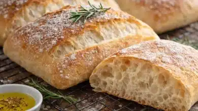 Pão Ciabatta Caseiro Perfeito para Lanches: Crocante por Fora e Macio por Dentro